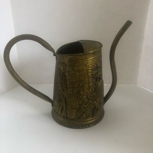 Vintage Brass Boho style watering can 6.5”